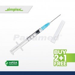 Simplex Disp Safety Syringe, 0.3cc-0.5cc, G-23 x1 (100's)